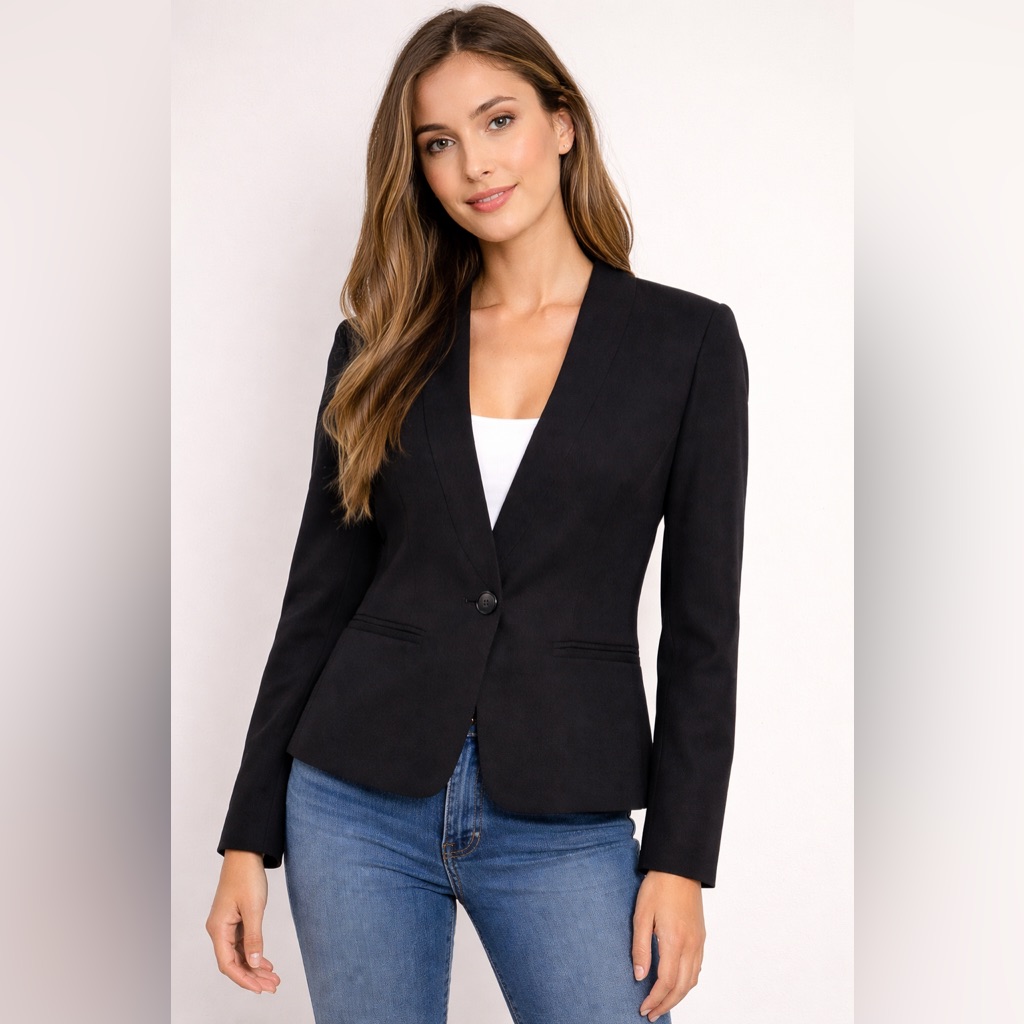 Pendleton Petite Virgin Wool Black Blazer Women’s Size 6 Classic Tailored Jacket